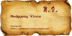 Medgyesy Vince névjegykártya