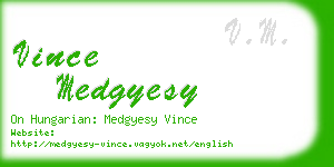 vince medgyesy business card